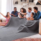 Bedsure Cooling Cotton Waffle Oversized King Blanket - Lightweight Breathable Blankets Rayon Derived from Bamboo for Hot Sleepers, Luxury Throws for Bed and Sofa Dark Grey, 120x96 Inches