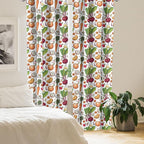 Ambesonne Vegetables 2 Panel Curtain Set, Continuous Pattern of Sketchy Painted Healthy Natural Tasty Food Illustration, Window Treatment Living Room Bedroom Decor, Pair of - 28" x 95", Green Orange