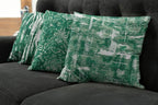 Ambesonne Vintage Throw Pillow Cushion Case Pack of 4, Abstract Grunge Effect Brushstrokes and Waving Striping Stains Paisley Drops, Modern Accent Double-Sided Digital Printing, 20", Forest Green