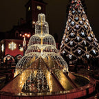 Icicle Lights Outdoor, 19.6FT 306 LED Christmas Lights with 54 Drops, Dimmable Hanging Lights with Remote, Timer, and 8 Light Modes, Connectable Twinkle Fairy Lights Holiday Decorations, Warm White