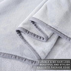 Polar Fleece Blankets King Size for The Bed Extra Soft Brush Fabric Super Warm Bed Blanket Lightweight Couch Blanket 90" x 108"(Light Gray King)