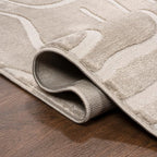 JONATHAN Y Graphic Lines High-Low Indoor Area Rug 3X5 Beige/Cream, Alcina Modern Scandinavian for Living Room, Bedroom, Kitchen, Easy-Cleaning, High Traffic, Pet-Friendly, Non-Shedding SND102A-3