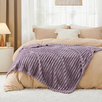 Bedsure GentleSoft Light Purple Throw Blanket for Couch - Cozy Soft Blankets for Women, Cute Small Throws for Girls, Purple, 50x60 Inches