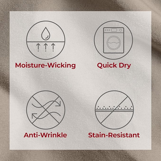 Mellanni Extra Deep King Sheets - 4 PC Iconic Collection Bedding - Hotel Luxury, Ultra Soft, Cooling Bed Sheets - Wrinkle, Fade, Stain Resistant (King, Tan)