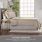 Twin XL Sheets by Pure Bamboo, Genuine 100% Organic Viscose Derived from Bamboo Bed Sheet Set, Luxuriously Soft & Cooling, Double Stitching, Lifetime Quality Promise (Twin XL, Sand)
