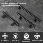 goldenwarm 6 Pack Black Cabinet Pulls 3-3/4 Inch Kitchen Cabinet Handles Black Drawer Handles Modern Dawer Pulls and Knobs Kitchen Hardware for Dresser Bathroom