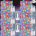 6 Pack Fairy Lights Battery Operated with Remote Control Timer, 26 FT 80 LED String Lights Outdoor Indoor, 8 Modes Twinkle Lights for Christmas Party Wedding Birthday Bedroom Decorations (Multicolor)