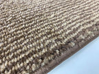 Custom Length Cut to Size Wide Width Carpet Runner Rug for Hallways, Slip Resistant Latex Rubber Backed, 31 inch Wide X Customized Length, Stripe Brown, 31 inch X 6 feet