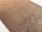 Custom Size Modern Geometric Pattern Carpet Runner Rug for Hallways, Slip Resistant Latex Rubber Backed, 31 inch Wide X Customized Length, Circles Brown, 31 inch X 23 feet