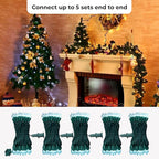 Holiday Essence Christmas LED Lights 100 Cool White String Lights for Indoor and Outdoor Decorative Use, Holiday and Tree Decor, Patio Hanging Lighting Decorations, Green Wire, 26.9 Ft, UL Certified