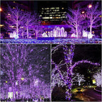 Blissun Halloween Lights - 50-Count Black Wire Battery Operated Mini String Light Set With 8 Modes, 16 ft Fairy Lights for Tree Garden Wreath Decorations (1 Pack, Purple)