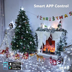 Brizled Smart Christmas Tree Lights, 66FT 200 LED Color Changing Christmas String Lights App & Voice Control, Dimmable Cool White & Red Xmas Light Music Sync for Indoor Outdoor Xmas Tree Wedding Party
