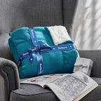 Bedsure GentleSoft Sherpa Fleece Blankets Queen Size for Bed - Thick and Warm Throw for Women and Men, Soft Fuzzy Plush Queen Blanket for Winter, Teal, 90x90 Inches