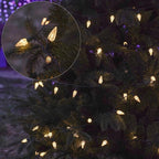Twinkle Star C6 Christmas String Lights, 50 LED 17ft Battery Operated Fairy Lights with 8 Lighting Modes, Indoor Outdoor Waterproof Lights for Patio Garden Party Wedding X-mas Decoration, Warm White
