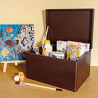 Large Brown Wooden Box Storage with Hinged Lid | 15.8 x 11.8 x 9.44 inches (+-0.5) | Gift Box Kitchen Storage Document | Product NOT Intended for 15 Years OR Below