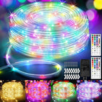 300 LED Rope Lights Outdoor String Lights Plug in, 100ft Warm White & Color Changing Christmas Lights Outdoor, Fairy Lights with Remote, Rope Lighting Waterproof for Garden Balcony(Not Connectable)