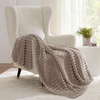 Bedsure GentleSoft Mocha Meringue Fleece Blanket for Couch - Cozy Soft Blankets for Women, Cute Small Throws for Girls, 60x80 Inches