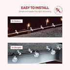 SEWANTA Christmas Light Clips - Set of 400 Mini Clips for Gutters and Shingles - Hanging Outdoor Lights - USA Made - No Tools Required