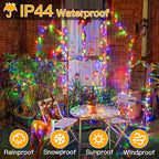 Ollny Christmas Lights Outdoor 400LED 131FT, Multicolor Fairy Lights with Remote 3 Timer, Plug in 8 Modes String Lights for Bedroom Indoor Outside House Party Xmas Decorations
