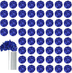 AVIVIHO 65Pcs Royal Blue Flowers Hydrangea Artificial Flowers Bulk Realistic Fake Hydrangeas Silk Flowers with Stems for Home,Weddings,Party,Table Centerpieces,Father's Day,Baby Shower Decor