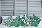 Ambesonne Vintage Throw Pillow Cushion Case Pack of 4, Abstract Grunge Effect Brushstrokes and Waving Striping Stains Paisley Drops, Modern Accent Double-Sided Digital Printing, 18", Forest Green