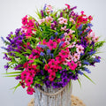 Artificial Flowers Outdoor Shrubs - 16 Bundles Fake Plants UV Resistant No Fade Faux Plastic Greenery Home Garden Porch Patio Decoration Office Indoor (1, Multi-16pcs)