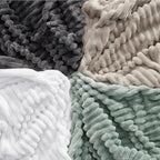 Bedsure GentleSoft Queen Blanket for Couch - Cozy Soft Blankets for Women, Cute Small Fleece Throws for Girls, White, 90x90 Inches