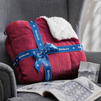Bedsure GentleSoft Sherpa Fleece Throw Blanket Twin Size for Couch - Thick and Warm Throw for Girls and Women, Soft Fuzzy Plush Twin Christmas Blanket for Winter, Red, 60x80 Inches