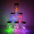 Decorman Solar Mason Jar Lid Lights, 6 Pack 10 LED Waterproof String Fairy Star Firefly Jar Lids Lights for Patio Garden Yard Lawn Party Wedding Christmas Decoration(Jars & Hangers Not Included)