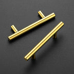 Ravinte 35 Pack 5 Inch Cabinet Pulls Brushed Brass Stainless Steel Kitchen Drawer Pulls Cabinet Handles 5”Length, 3” Hole Center