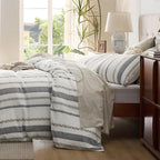 Bedsure Waffle Weave Duvet Cover King - 100% Cotton Boho Duvet Cover with 2 Pillowcases - Cream White Textured Comforter Cover with Zipper Closure (King, 104"x90")