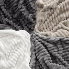 Bedsure GentleSoft Frost Gray Fleece Blanket for Couch - Cozy Soft Blankets for Women, Cute Small Throws for Girls, 90x90 Inches