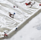 Eddie Bauer - Flannel Sheets Full Size, Anti-Pilling & Wrinkle Resistant Cotton, Touchably Soft for All-Season Comfort - Bed Sheets with Matching Pillowcase & Fitted Sheet (Ski Patrol White)