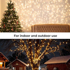 Holiday Essence 300 Mini Clear Lights, Christmas String Lights for Indoor and Outdoor Decorative Use, Green Wire, UL Listed