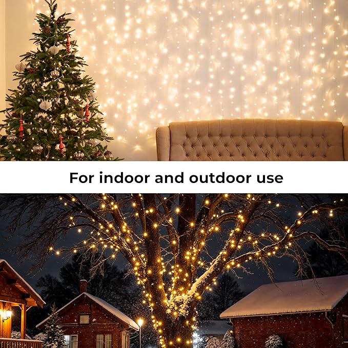 Holiday Essence 300 Mini Clear Lights, Christmas String Lights for Indoor and Outdoor Decorative Use, Green Wire, UL Listed