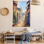 Lunarable City Tapestry, Babylon City Gardens Architecture 7 Wonders of the World, Fabric Wall Hanging Decor for Bedroom Living Room Dorm, 30" X 45", Caramel Green