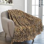 PAVILIA Cheetah Fleece Throw Blanket | Cheetah Leopard Animal Print Flannel Blanket for Twin Bed | Soft Velvet Lightweight Microfiber Blanket for Bed Couch Sofa | 60x80 Inches