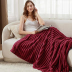 Bedsure GentleSoft Deep Red Twin Blanket for Bed - Cozy Soft Blankets for Women, Cute Large Throws for Girls, 66x90 Inches