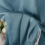 Aiyufeng Dusty Blue Sheer Curtains 36 inches Long, Short Kitchen Window Treatment Solid Sheers Cafe Curtains Bathroom Voile Half Window Curtains 2 Panels, Rod Pocket, 40" Wx36 L