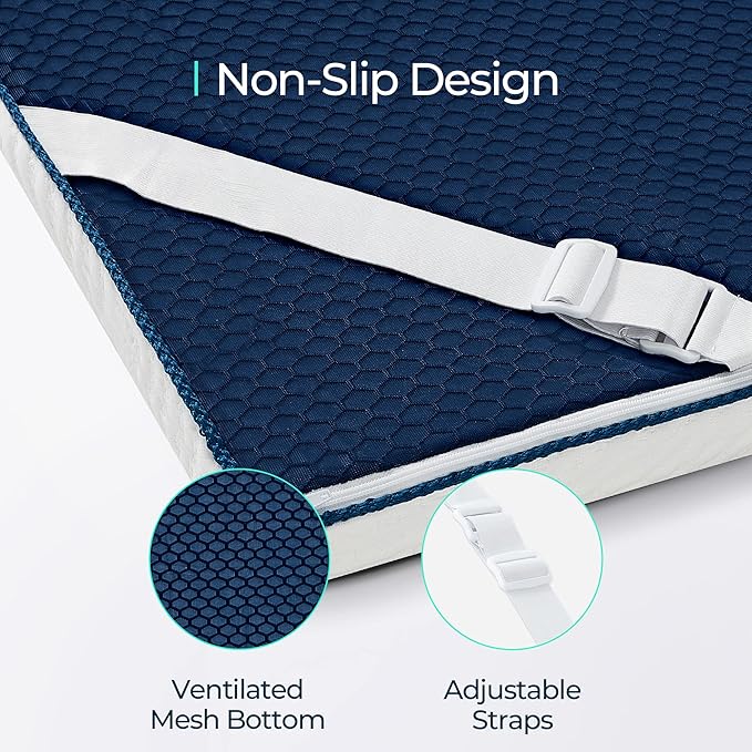 LINSY LIVING 4 Inches Full Memory Foam Mattress Topper, Cooling Gel-Infused Swirl Memory Foam, Soft Bed Topper with Tencel™ Cover, CertiPUR-US and Oeko-TEX Certified, 74" L * 53" W * 4" H