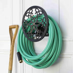 Liberty Garden 671 Wall Mount Decorative Garden Hose Butler, Holds 125-Feet of 5/8-Inch Hose - Patina