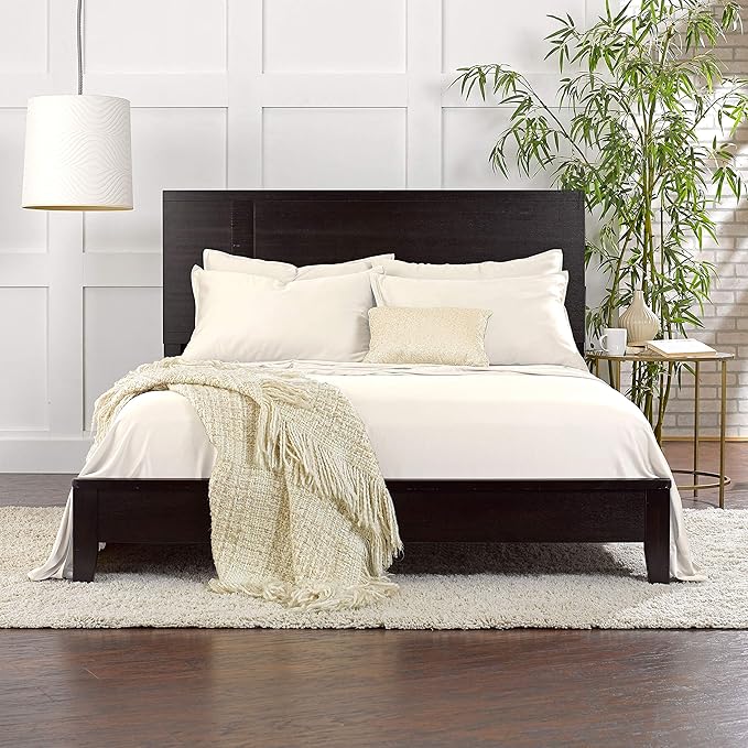 Full Sheets by Pure Bamboo, Genuine 100% Organic Viscose Derived from Bamboo Bed Sheet Set, Luxuriously Soft & Cooling, Double Stitching, Lifetime Quality Promise (Full, Ivory)