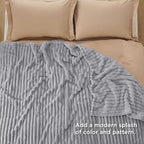 Bedsure GentleSoft California King Size Blanket for Bed - Cozy Soft Blankets for Women, Cute Large Throws for Girls, Light Grey, 102x96 Inches