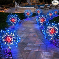Anordsem Solar Lights Outdoor Waterproof: Garden Light Solar Powered for Yard Outside - LED Sparkler Fireworks Colorful Lighting Patio Decor 8 Pack - Gardening Gifts for Women Men Gardener