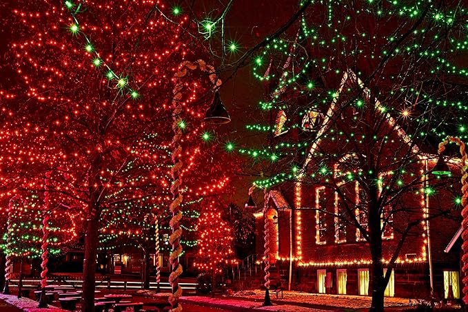 612 Vermont 50 Red Christmas Lights on a White Wire String, UL Approved, Indoor and Outdoor Use, 9 Foot of Lighted Length, 11 Foot of Total Length