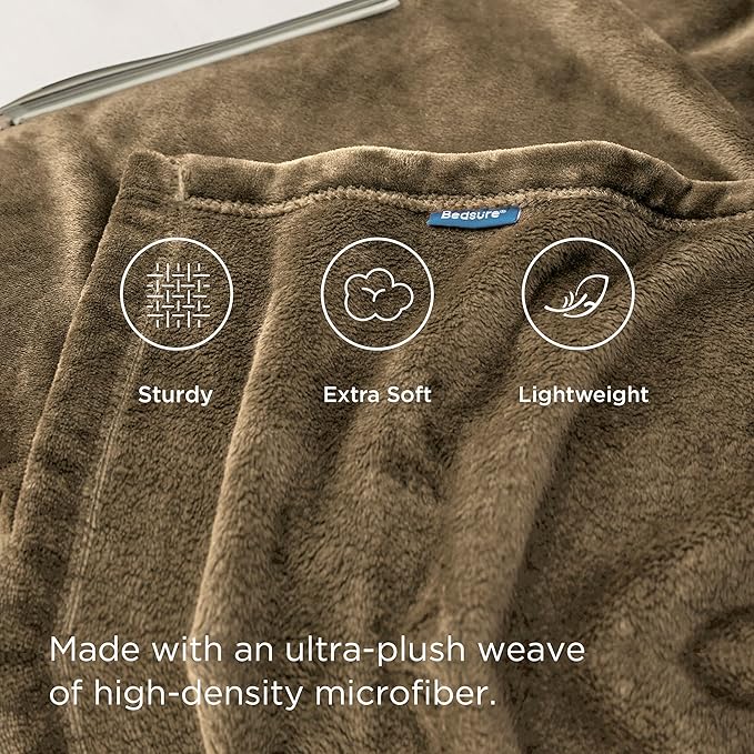 Bedsure GentleSoft Fleece Blankets King Size Camel - Bed Blanket Soft Lightweight Plush Cozy Fuzzy Luxury Microfiber, 108x90 inches
