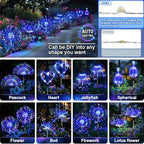 Anordsem Solar Lights Outdoor Decorative: Bendable Copper Wire with 120 LED Firework Beads - Waterproof DIY Colorful Fun Decorating Yard Garden Patio - Christmas Gifts for Homeowner Over 30
