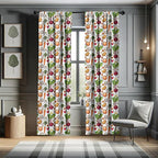 Ambesonne Vegetables 2 Panel Curtain Set, Continuous Pattern of Sketchy Painted Healthy Natural Tasty Food Illustration, Window Treatment Living Room Bedroom Decor, Pair of - 28" x 84", Green Orange