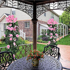 RECUTMS Fake Hanging Flower, 2PCS Artificial Rose Vine Plants Flowers Wedding Home Decoration and Wall Décor 3.3Ft (Pink)