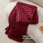 Bedsure GentleSoft Deep Red Twin Blanket for Bed - Cozy Soft Blankets for Women, Cute Large Throws for Girls, 66x90 Inches